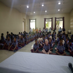 3-4-2019: Today 14 teachers of Pune Blind School (boys) was given Mitra training and around 100 students was given Anapana session